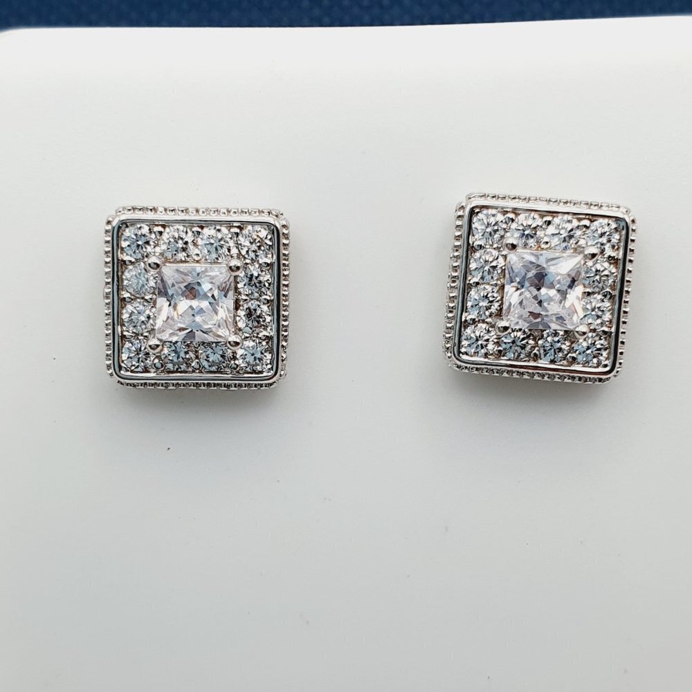 "925 Sterling Silver Plated CZ Earrings, EVBRS428
